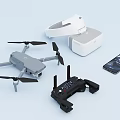 Modern Smart Machines Featuring Drone VR Headset Smartphone And Controller 3d model