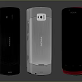 Nokia Mobile Phones In Black Silver And Red Colors With Sleek Design