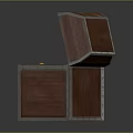 Open Wooden Chest Filled With Shiny Gold Coins Ideal For Home Storage