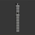 Silver Cylindrical Mechanical Equipment With Precision Machined Sections And Metallic Finish