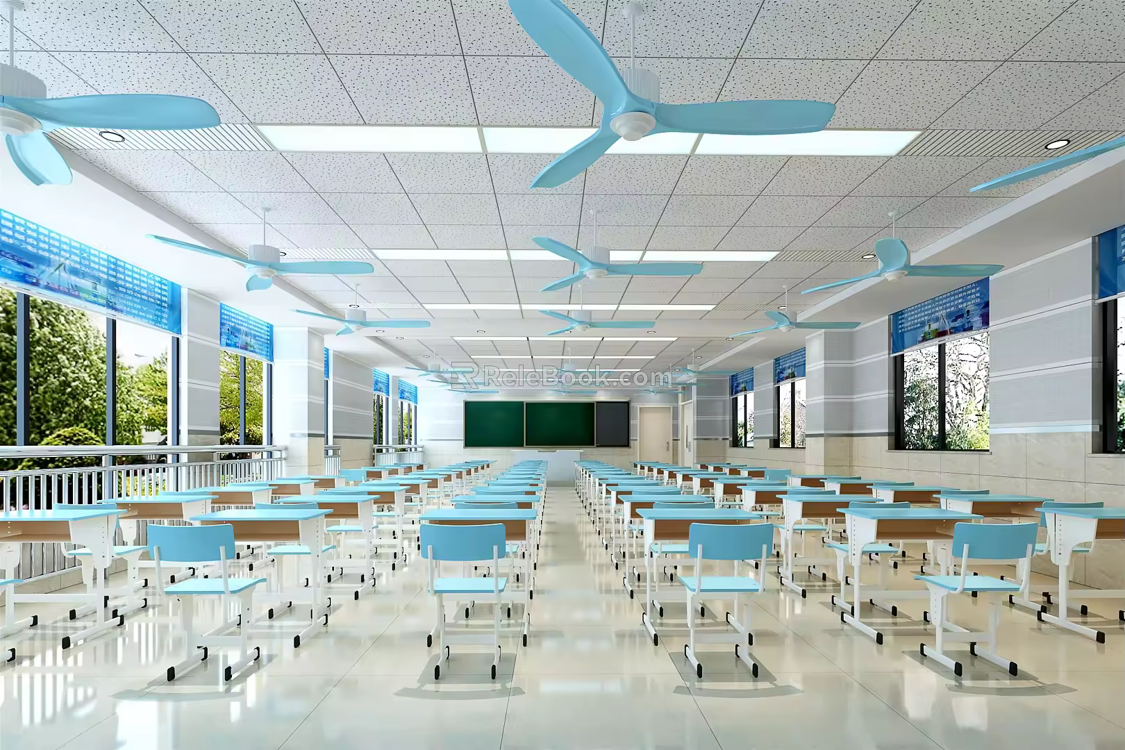Modern classroom 3d model