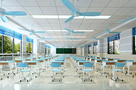Modern classroom 3d model