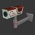 Projection Monitoring Smart Security Camera Red And White Design With Metal Bracket Installation