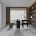 Modern Living Dining Room Interior With TV Wall Coffee Table Striped Rug And Wooden Elements