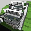 Modern Detached Villa on Hillside with Swimming Pool Terrace Large Windows and Greenery