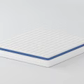 White Mattress with Grid Pattern Surface and Blue Trim Edge for Comfortable Supportive Sleep 3d model