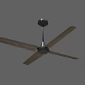 Modern Ceiling Fan With Wooden Blades And Metal Base For Home Interior Use