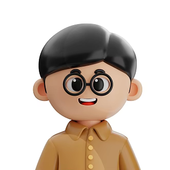 Modern Student Men Cartoon Student Cartoon Men Cartoon Characters 3d model