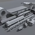 Diverse Industrial Equipment Parts Including Metal Pipes Funnel Motor And Mechanical Components