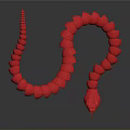 snake cobra venomous snake python reptile cold-blooded animal reptile 3d model