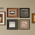 Poliform Photo Wall With Various Frames And Art Prints Home Decor 3d model