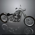 Vintage Motorcycle With Silver Metallic Parts Black Seat Chrome Details And Large Wheels