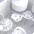 Stainless Steel Industrial Equipment With Rotary Machinery And Production Line Components