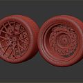 Modern tires car tires 3d model