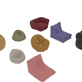 Bean Bag Chairs with Various Styles and Multiple Colors for Modern Living Room Decor