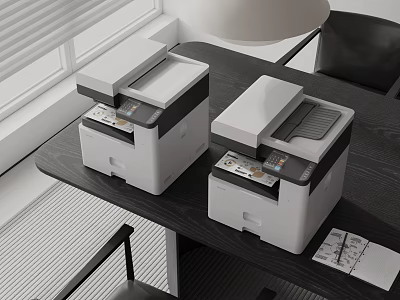 modern printer copier scanner office equipment 3d model