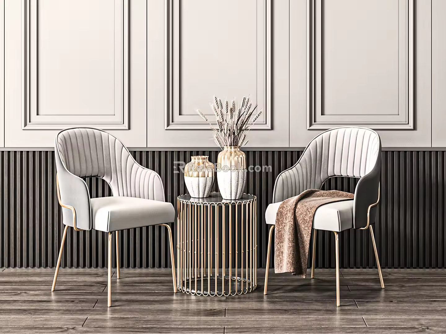 Light Luxury Leisure Sofa Combination Single Chair Side Combination 3d model