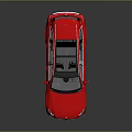 Luxury Red SUV With Black Roof And Silver Alloy Wheels On Reflective Surface