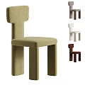 Modern Velvet Single Chair In Olive Green With Unique Backrest And Multiple Color Options