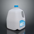 White Plastic Milk Jug With Blue Cap For Household Pure Milk Storage