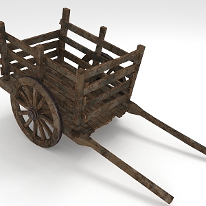 Carriage Trolley Rickshaw Trolley 3d model