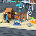 Pirate Ship Themed Playground Equipment With Slide Sandpit And Swings For Kids