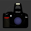 Professional Nikon DSLR Camera With Zoom Lens And Pop Up Flash