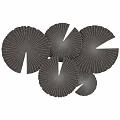 Modern Decorative Wall Art Pieces With Circular Radial Stripe Design For Home Interior
