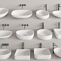 Modern wash basin counter basin wash basin 3d model