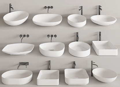 Modern wash basin counter basin wash basin 3d model