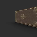 Elegant Brown Hardcover Book With Intricate Golden Patterns And Gold Border