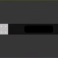 Black Network Switch With Multiple Ports And Metal Brackets On Sleek Surface