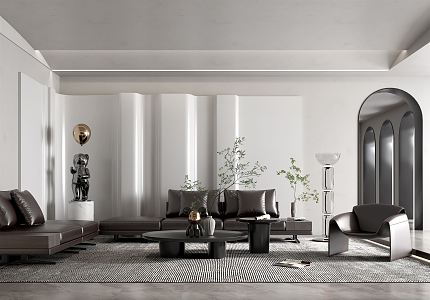 Modern Poliform living room 3d model