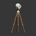 Modern Tripod Floor Lamp With Wooden Legs And White Shade Design