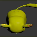 Pikachu 3D Cartoon Character With Yellow Body Black Tipped Ears Red Cheeks And Electric Tail