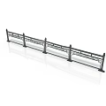 Sturdy Architectural Metal Railing Design For Building Exterior With Decorative Patterns