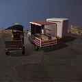 Various Three Wheeled Vehicles Featuring Different Colors And Vintage Design Styles