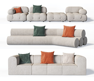 Modern Combination Sofa 3d model