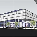 Modern Library Building Dongtai City Library 3d model