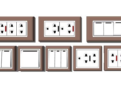 Modern switch socket combination model