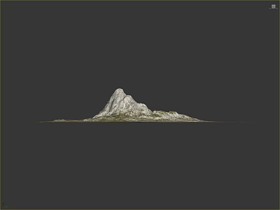 Rocky Mountain Peak Terrain With Isolated Scenic Landscape And Natural Features 3d model