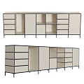 Modern Minimalist Sideboard With Drawers Cabinets Open Shelves For Living Dining Room