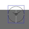 Minimalist Round Clock With Black Dial And Metal Hands On Gray Background