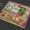 Traditional Architectural Layout With Red Roofs Green Lawns And Water Features