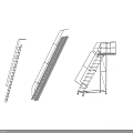 Durable Metal Hardware Ladders With Various Designs Mobile Wheels And Safety Rails