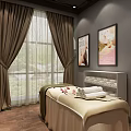 Beauty Hair Salon Interior Design With Reception Desk Sofa And Decorative Shelves