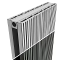 Stylish Black Vertical And Silver Horizontal Radiators With Modern Striped Design 3d model