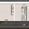 Modern White Wardrobe Interior Design With Glass Doors Open Shelves And Drawers