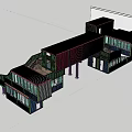 Modern Container Building Design With Multiple Units And Open Space Layout 3d model