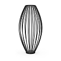 Black Striped Ceramic Vessels with Modern Decorative Design and Various Shapes